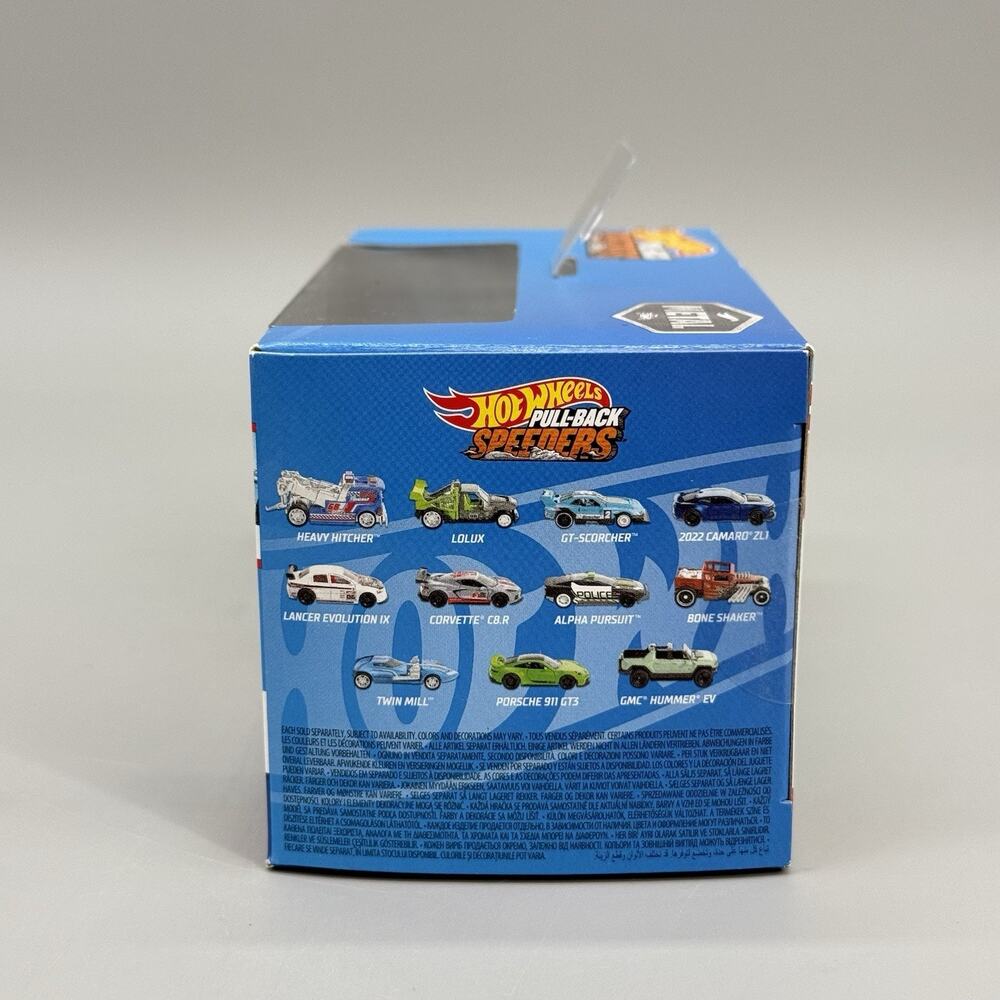 Hot Wheels 2024 1:43 Pull-Back Speeders Diecast GT-Scorcher Hood Doors Open NIB - Picture 4 of 7